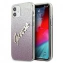 Guess GUHCP12SPCUGLSPI iPhone 12 mini 5.4 inch Pink/Pink Hard Case Glitter Gradient Script Guess GUHCP12SPCUGLSPI iPhone 12 mini 5.4 inch Pink/Pink Hard Case Glitter Gradient Script