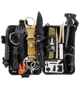 Fusion Accessories Fusion Survival Kit 32 in 1 | thermal blanket | knife | LED bulb | carbine
