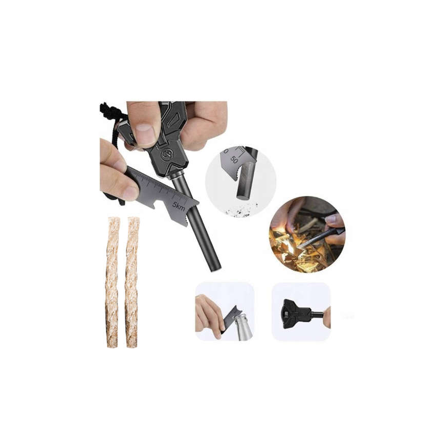 Fusion Accessories Fusion Survival Kit 32 in 1 | thermal blanket | knife | LED bulb | carbine – 2