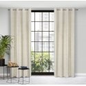 Eurofirany soft velvet curtain ARETA with boho pattern / 200 g/m2 / 140x250 / cream color