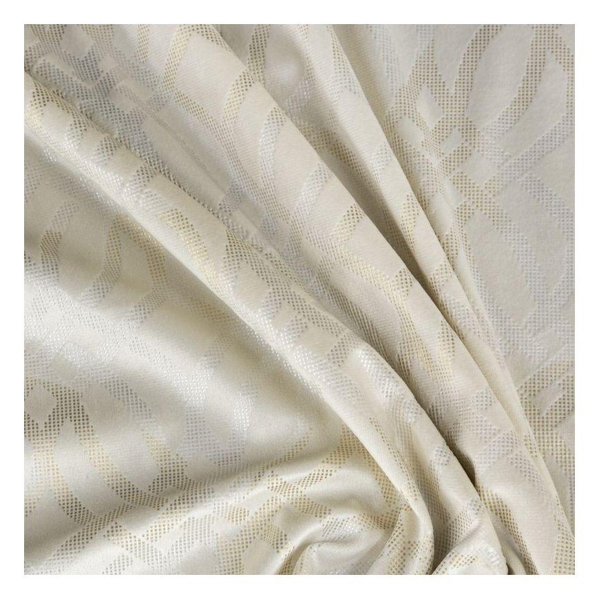 Eurofirany soft velvet curtain ARETA with boho pattern / 200 g/m2 / 140x250 / cream color – 4