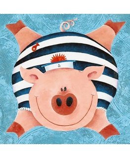 Beldizart IŠPARDAVIMAS (nebegaminamas) Thrilled Piggy 38*38 cm WD2292