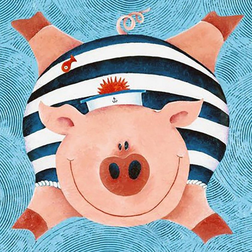 Beldizart SALE (discontinued) Thrilled Piggy 38*38