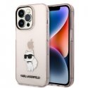 Karl Lagerfeld KLHCP14LHNCHTCP iPhone 14 Pro 6,1" rožinis/rožinis kietas dėklas Iconic Choupette