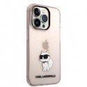 Karl Lagerfeld KLHCP14LHNCHTCP iPhone 14 Pro 6,1" rožinis/rožinis kietas dėklas Iconic Choupette