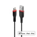 Lindy 31291 кабель с разъемами Lightning 1 m Черный