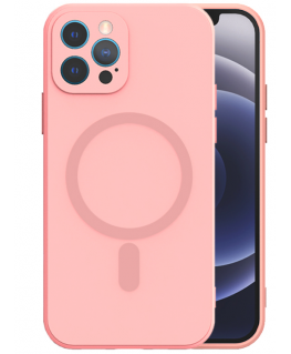 Mocco MagSilicone Soft Back Case Silicone Case for Apple iPhone 14 Plus Pink