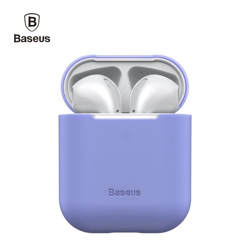 Baseus Apple Silica Series Ultra-thin Silicone Protector Case for Airpods 1 / 2 Violet