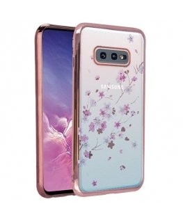 GreenGo Samsung Galaxy S10E G970 Flower Rose Gold