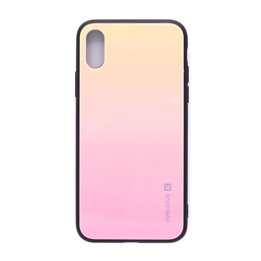 Evelatus Apple iPhone X/Xs Gradient Glass Case 1 Mild Melon