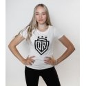 Dinamo - Women's T-SHIRT «DINAMO» WITH BLACK PRINT L White Dinamo - Women's T-SHIRT «DINAMO» WITH BLACK PRINT L White