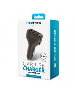 Forever Universal Triple USB car charger CC-05 4.8A Black