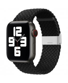 iLike Apple Watch 38/40/41mm Braided Fabric Strap Black