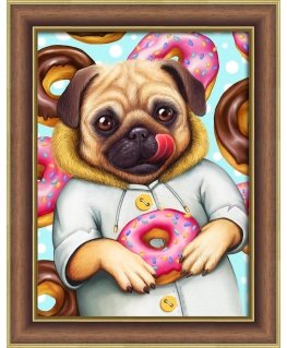 Beldizart Pug and donuts 30x40 cm AZ-1802