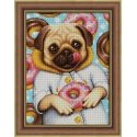 Beldizart Pug and donuts 30x40 cm AZ-1802 Beldizart Pug and donuts 30x40 cm AZ-1802