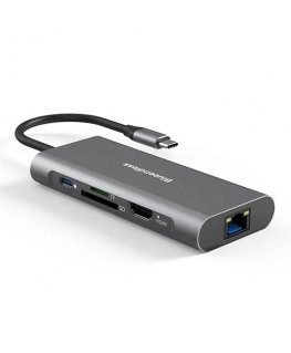 Extra Digital Adapter USB Type-C - 2 x USB 3.0, 1x USB 2.0, 1x Type C (PD), HDMI, SD, RJ45