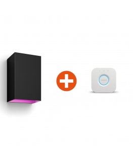 Philips Hue Starter Set White & Col. Amb. Resonate wall light black 1200lm