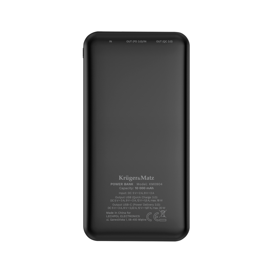 Power Bank Kruger & Matz 10000 mAh Li-pol with QC and PD functions – 5