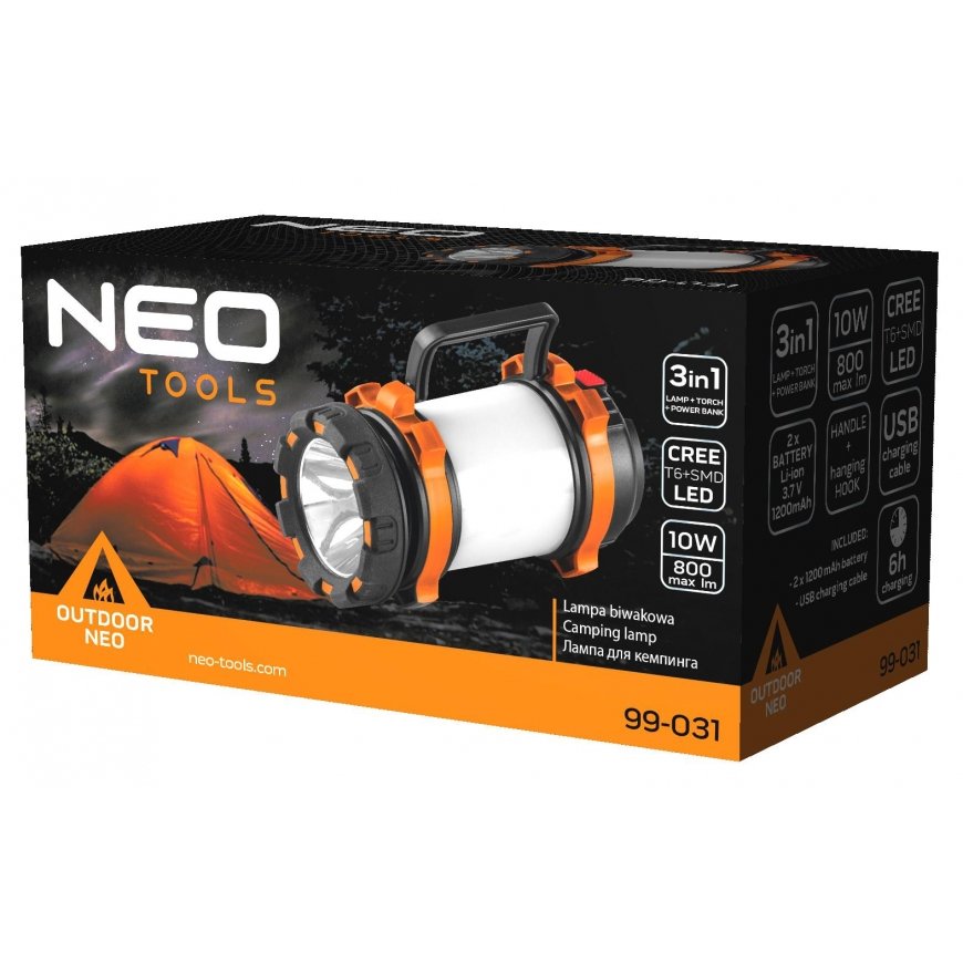 Neo Camping lamp (rechargeable camping lamp 800 lm powerbank 3 in 1 CREE T6 + SMD LED) – 4