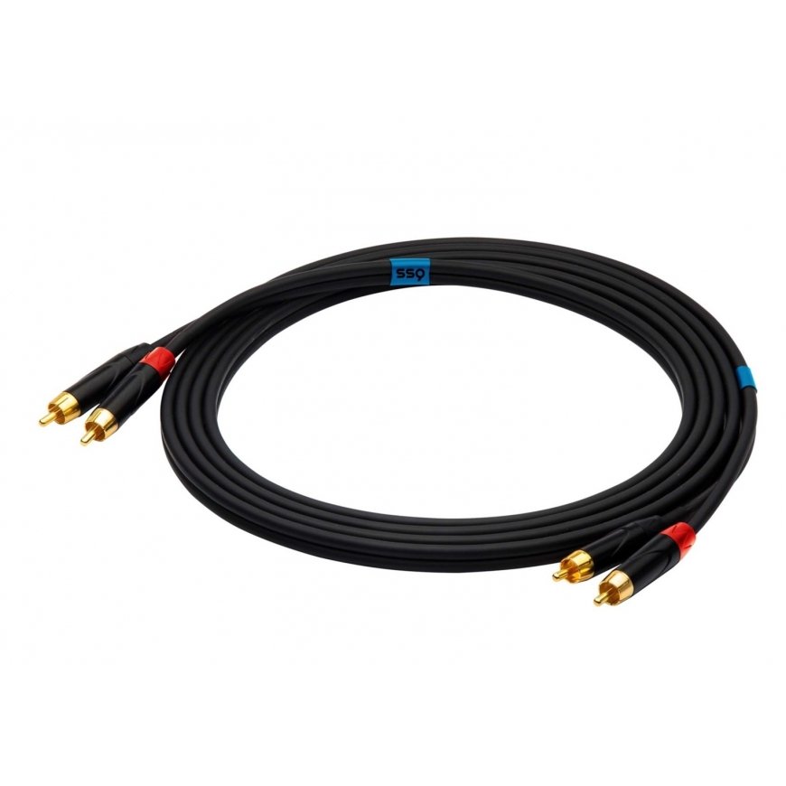 SSQ RCARCA3 - Kaabel 2x RCA - 2x RCA - 3 m, Must – 2
