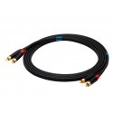 SSQ RCARCA3 - Kaabel 2x RCA - 2x RCA - 3 m, Must SSQ RCARCA3 - Kaabel 2x RCA - 2x RCA - 3 m, Must