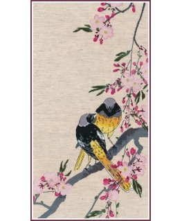 Beldizart Redstart ant Cherry Branch S1238