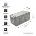 Qoltec Akumuliatorius agm | 12v | 200ah | max. 3000a