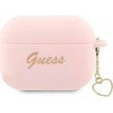 Guess Case Guess GUAP2LSCHSP Apple AirPods Pro 2 cover pink silicone Charm Heart Collection