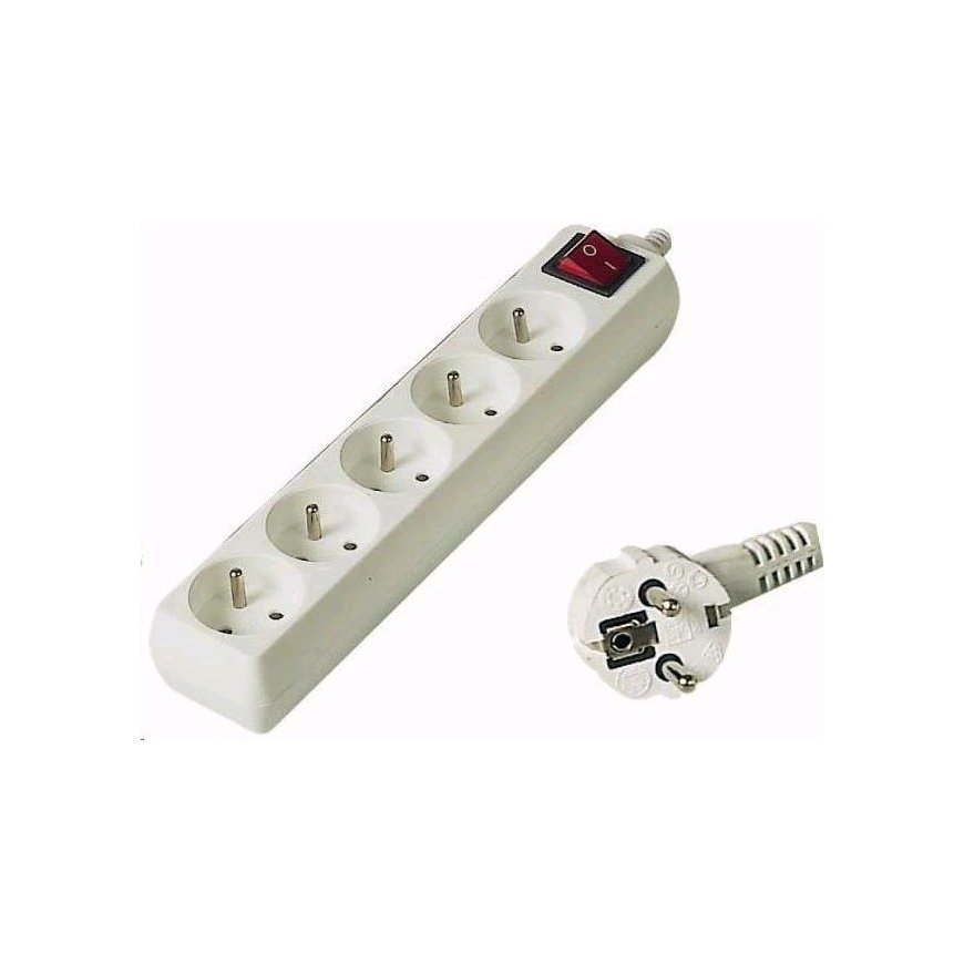 PremiumCord 5 socket 3 m white