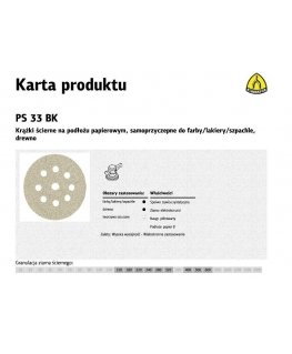 KLINGSPOR ADHESIVE ABRASIVE DISC 225mm PS33BK 120 GLS38 / 50pcs.