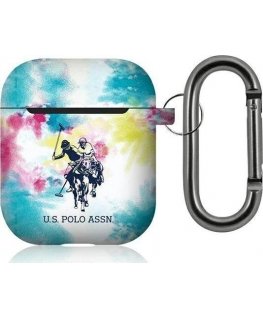Us Polo Assn Us Polo Assn Protective Case USACA2PCUSML Tie & Dye Collection For AirPods 1/2 Blue