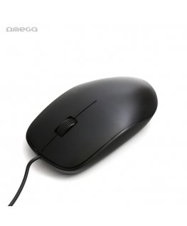 Omega OM0420CB Wired 1.4m Optical Mouse Ergonomic Design and 2 Buttons 1200dpi USB Black