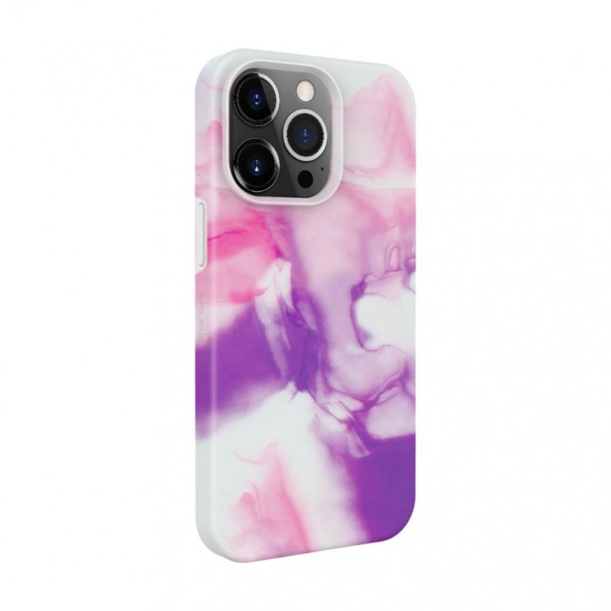 Evelatus Apple iPhone 13 Pro Max Premium Silicone case Customized Print Purple