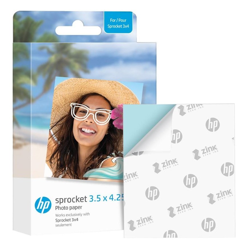 HP photo paper Sprocket Zink 8.9x10.8cm 20 sheets – 2