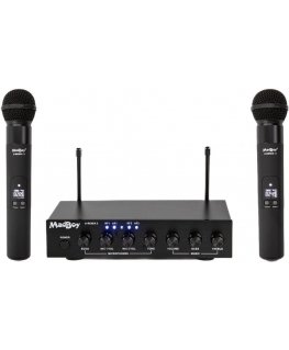 MadBoy U-Remix 3 wireless karaoke microphone pair with mixer