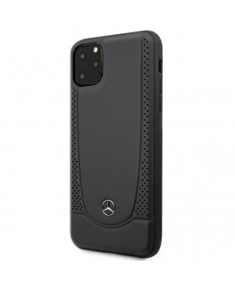 Mercedes-Benz Apple iPhone 11 Pro Max Leather Hardcase Perforation Black