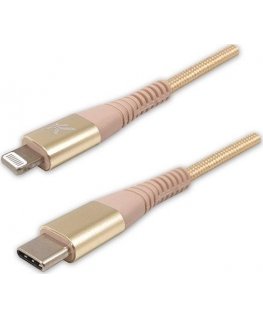 Cable USB Logo USB-C - Lightning 1 m Gold