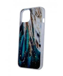 iLike Apple Gold Glam case for iPhone 14 Pro 6,1 feathers