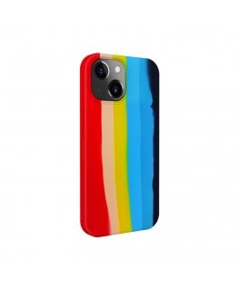 Evelatus Apple iPhone 14 Silicone case Multi-Colored Rainbow