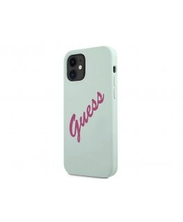 Guess GUHCP12SLSVSBF iPhone 12 mini 5,4 colio mėlynos spalvos fuksijos / mėlynos fuschia kietas silikoninis vintage dėklas