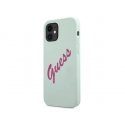 Guess GUHCP12SLSVSBF iPhone 12 mini 5.4 inch Blue Fuchsia / Blue Fuschia Hard Silicone Vintage Case