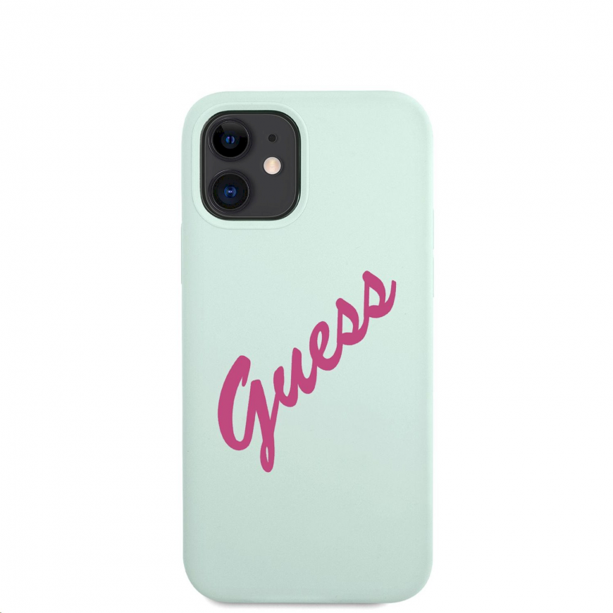 Guess GUHCP12SLSVSBF iPhone 12 mini 5.4 inch Blue Fuchsia / Blue Fuschia Hard Silicone Vintage Case – 2