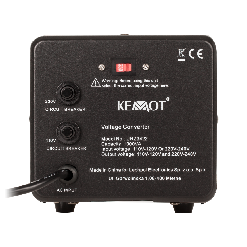 Kemot Įtampos keitiklis AC/AC iš 230V115V ir 115V230V 800W 1000VA – 3