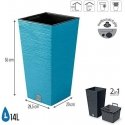 Prosperplast Flower pot FURU SQUARE - Scandinavian blue Prosperplast Flower pot FURU SQUARE - Scandinavian blue