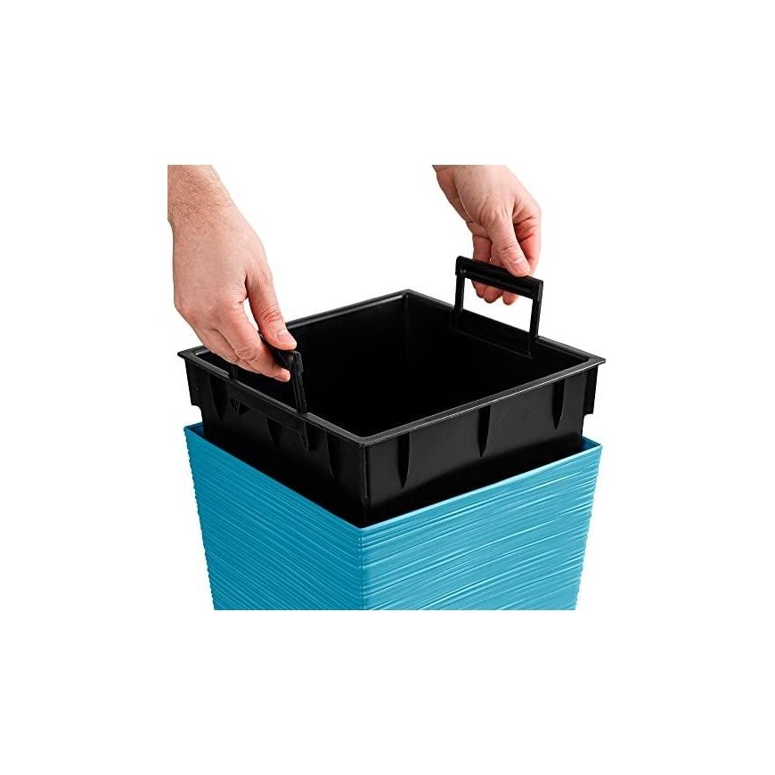 Prosperplast Flower pot FURU SQUARE - Scandinavian blue – 4