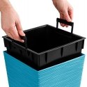 Prosperplast Flower pot FURU SQUARE - Scandinavian blue Prosperplast Flower pot FURU SQUARE - Scandinavian blue