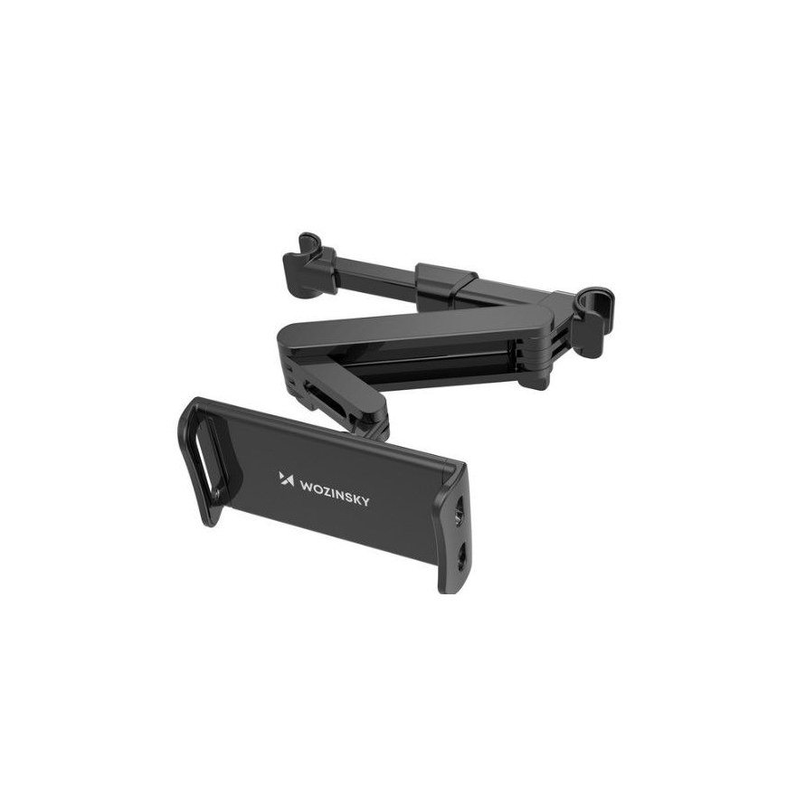 Wozinsky adjustable tablet or phone headrest holder Black