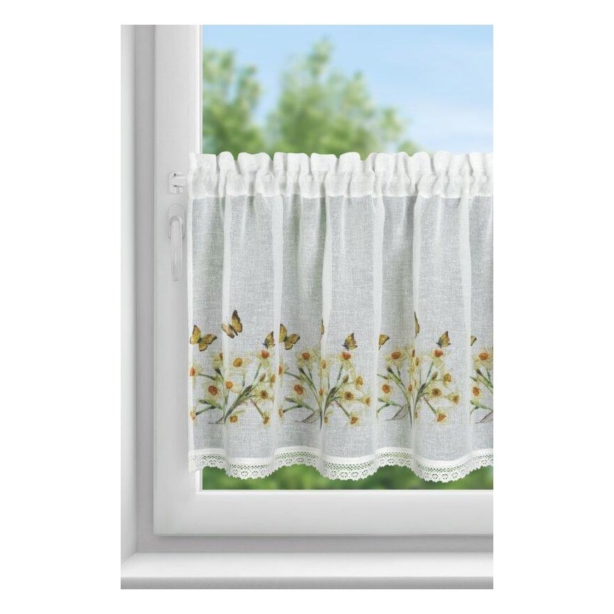 Eurofirany FIR/FLORA/B+ŻÓŁ 60X150 Day curtains