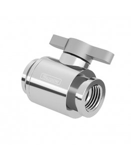 Barrow Ball Valve (10 mm) G1/4 colio rutulinis čiaupas, sidabro sidabras