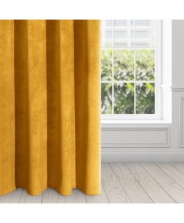 Eurofirany DIVA LINE RIA Soft velvet night curtain, 140X250 cm, loops / rings, color: mustard